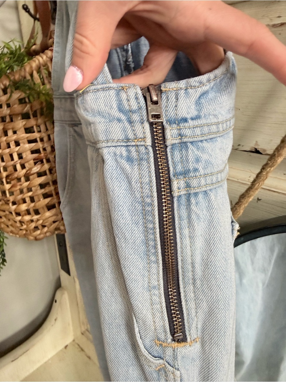 Levi's Light Blue Denim Women's Overalls - Picture 3 of 7